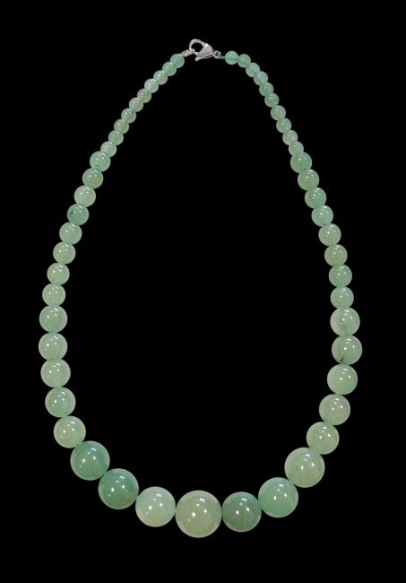 Aventurine Verte A Collier Chute Perles 6-14mm 45cm