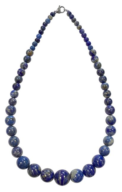 Lapis Lazuli Collier Chute Perles 6-14mm 45cm
