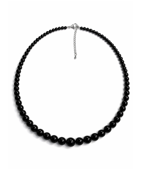 Obsidienne Oeil Celeste A Collier Chute Perles 4-12mm 50cm chez Arabesk
