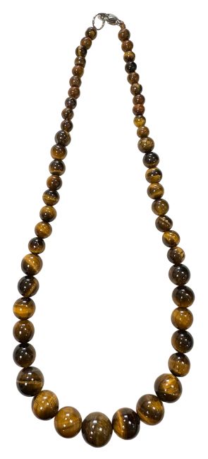 Oeil de Tigre A Collier Chute Perles 6-14mm 45cm