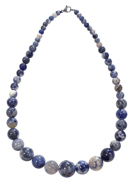 Sodalite Collier Chute Perles 6-14mm 45cm