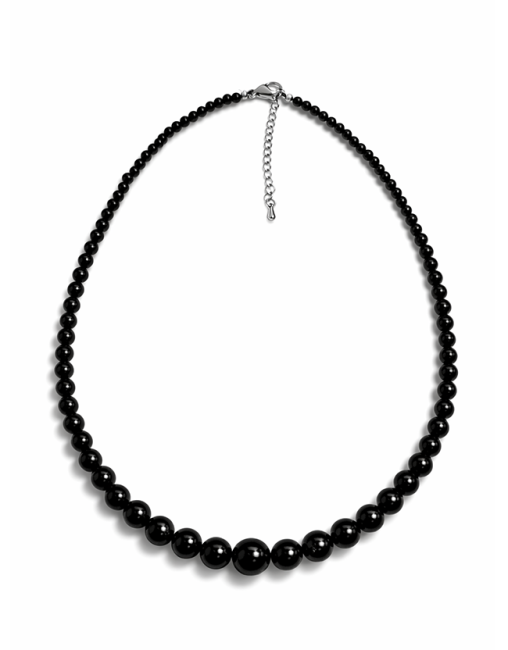 Tourmaline Noire Collier Chute Perles 4-12mm 50cm chez Arabesk