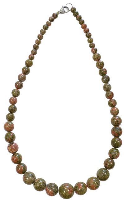 Unakite A Collier Chute Perles 6-14mm 45cm