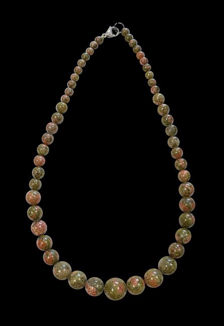 Unakite A Collier Chute Perles 6-14mm 45cm