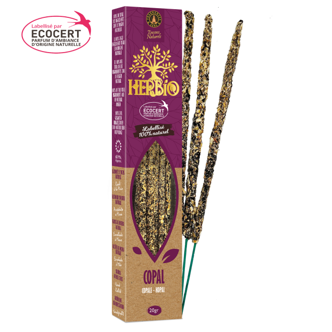 Encens Smudge Ecocert Herbio Copal 20g chez Arabesk