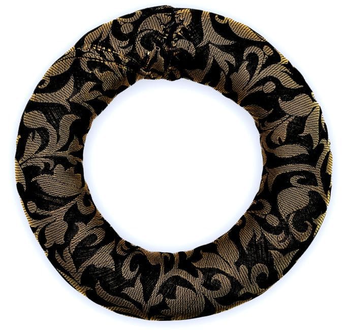 Coussin rond noir pour pour bol chantant 15 cm