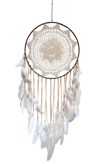 Attrape-rêves Blanc 40 cm chez Arabesk