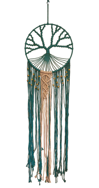 Attrape-rêves Vert Arbre de Vie 30 cm chez Arabesk