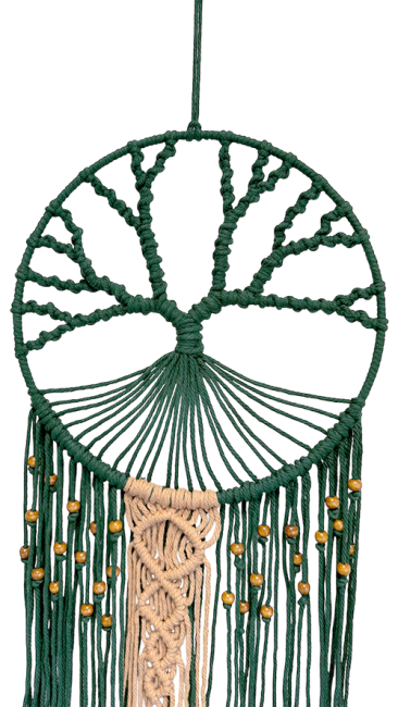 Attrape-rêves Vert Arbre de Vie 30 cm chez Arabesk|fr
