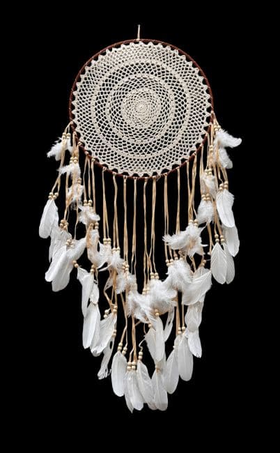 Dreamcatcher Blanc- Diametre 40 cm