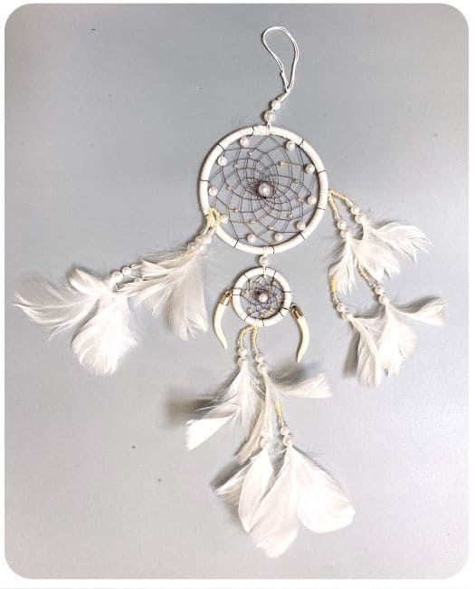 Dreamcatcher Blanc - Diamètre 10cm