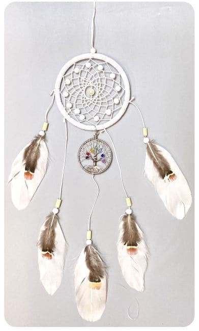 Dreamcatcher Blanc - Diamètre 11cm