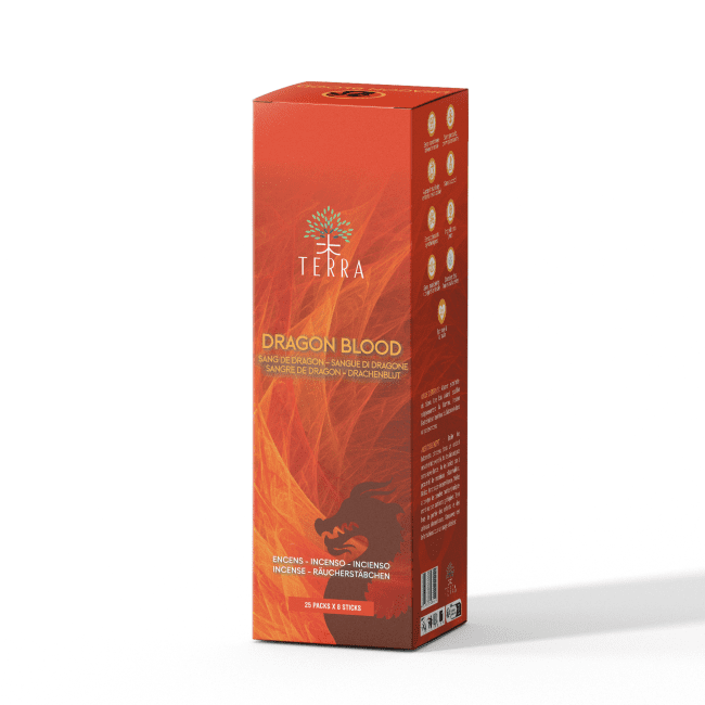 Encens TERRA Sang de Dragon sans charbon 12grs chez Arabesk