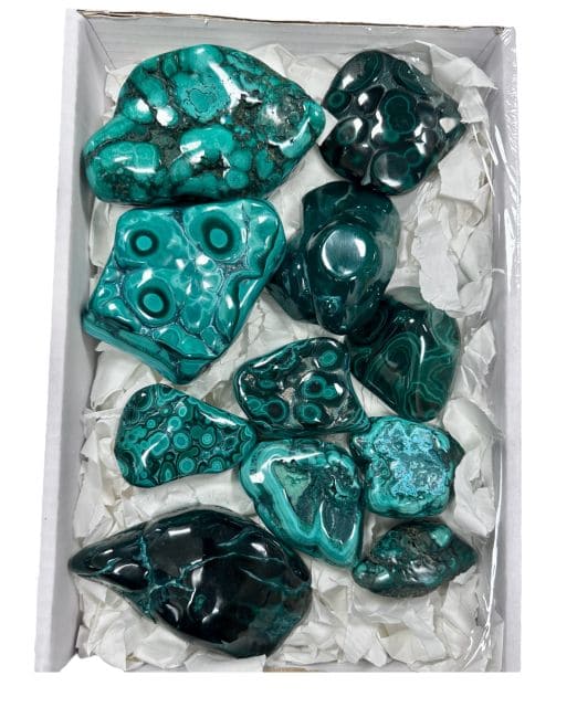 Pack de druses, Malachite polie un coté