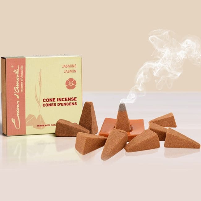 Encens d'Auroville Jasmin 5x10 Cônes chez Arabesk|fr