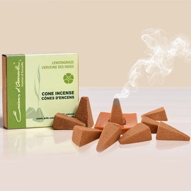 Encens d'Auroville Lemon Grass 5x10 Cônes chez Arabesk|fr