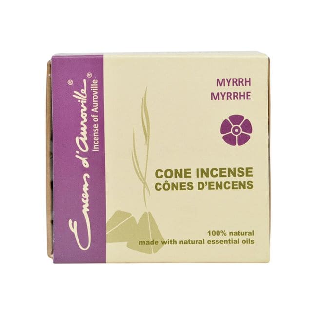 Encens d'Auroville Myrrhe 5x10 Cônes chez Arabesk