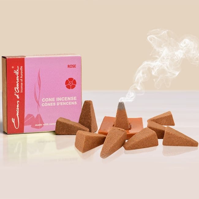 Encens d'Auroville Rose 5x10 Cônes chez Arabesk|fr