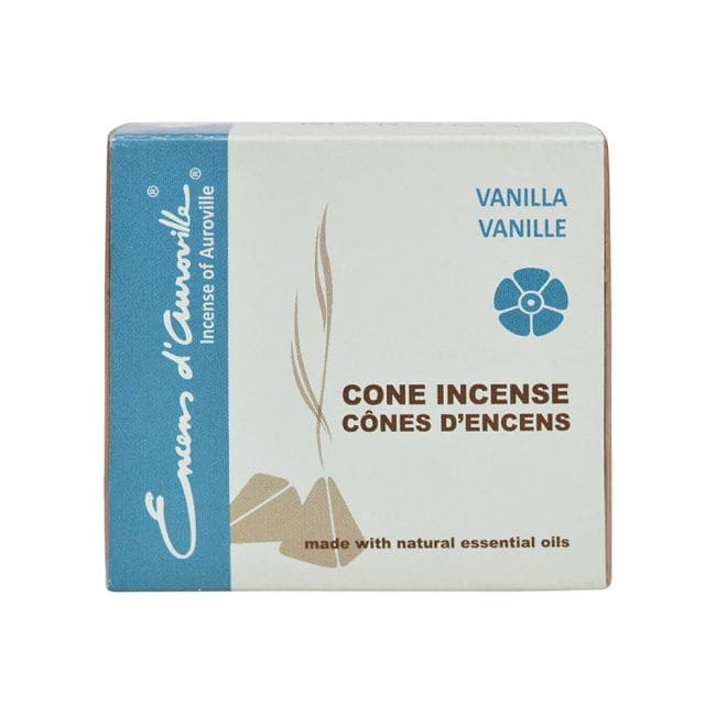 Encens d'Auroville Vanille 5x10 Cônes chez Arabesk