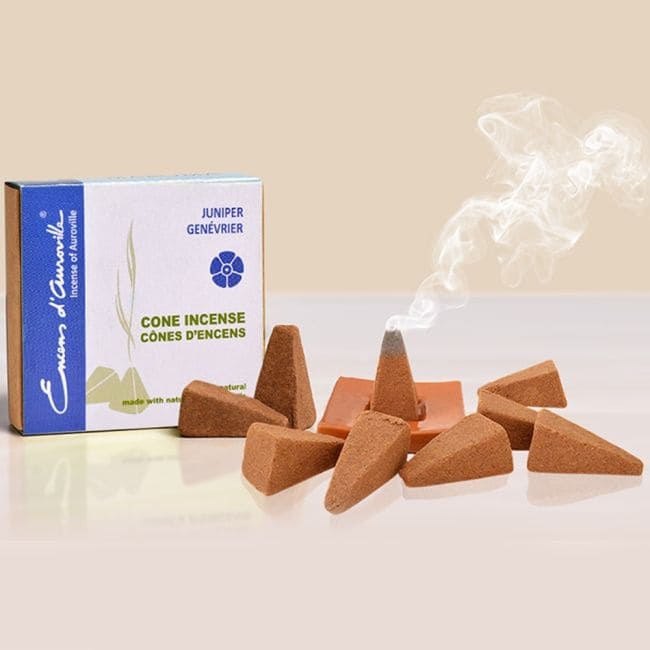 Encens d'Auroville Genévrier Juniper 5x10 Cônes chez Arabesk|fr