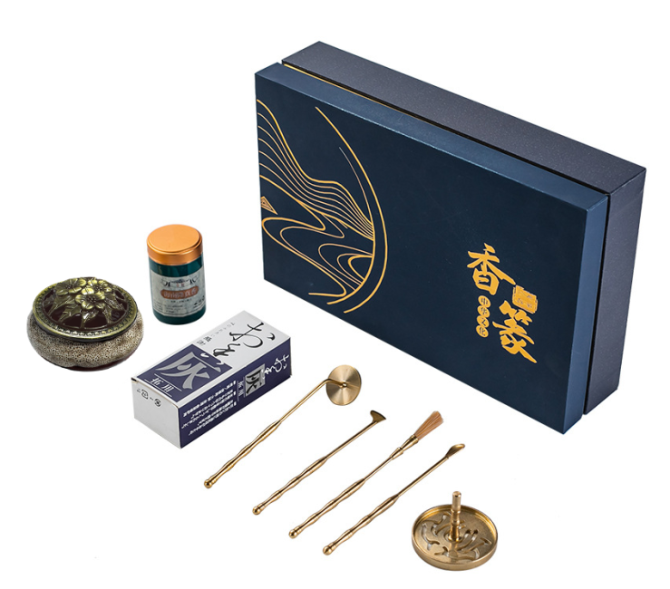 Coffret Traditionnel d'Encens avec Brûleur en Céramique et Outils chez Arabesk|fr