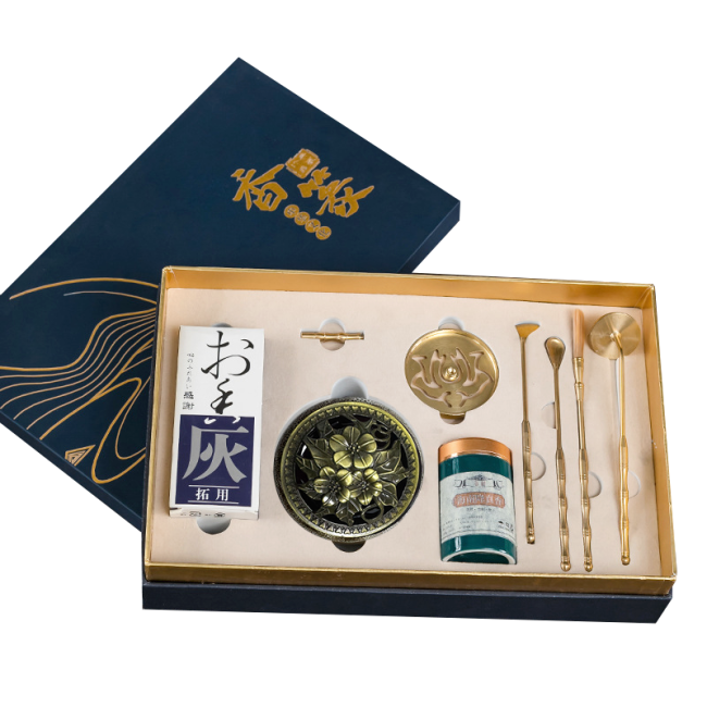 Coffret Traditionnel d'Encens avec Brûleur en Céramique et Outils chez Arabesk