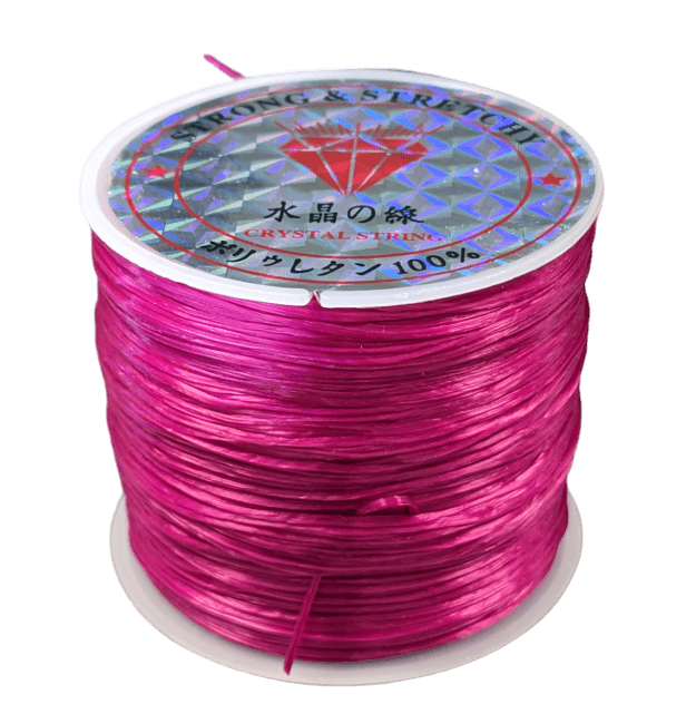 Fil élastique plat Fuchsia 50m