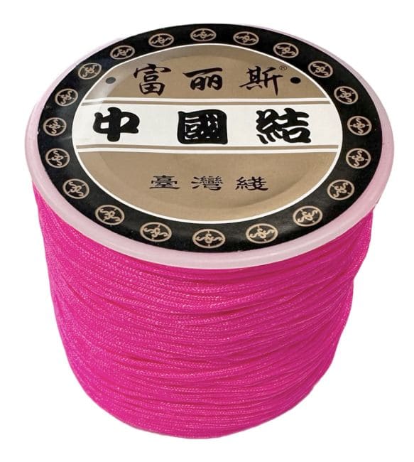 Fil Cordon Polyester Rose 0.8mm 100 mètres