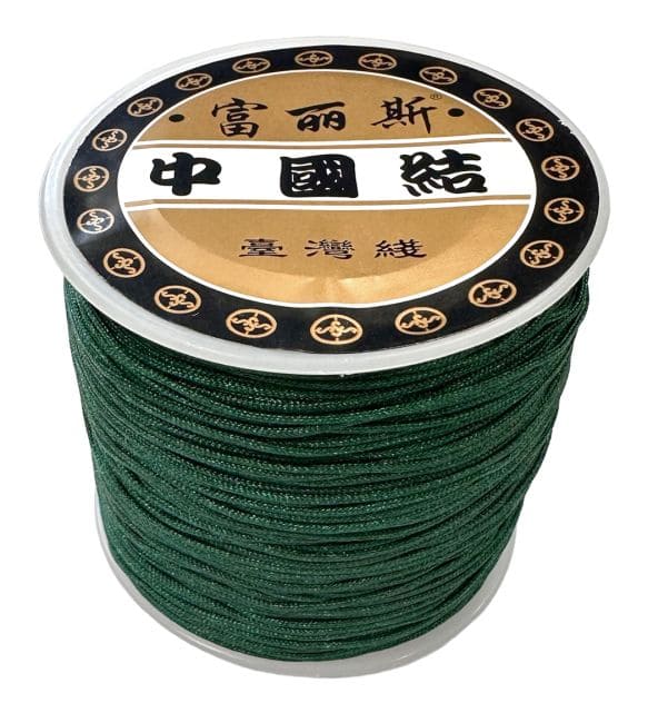 Fil Cordon Polyester Vert 0.8mm 100 mètres