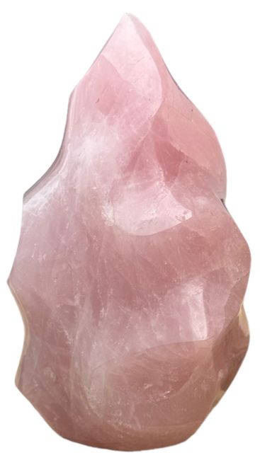 Bloc de Quartz Rose en flamme 1.199kg