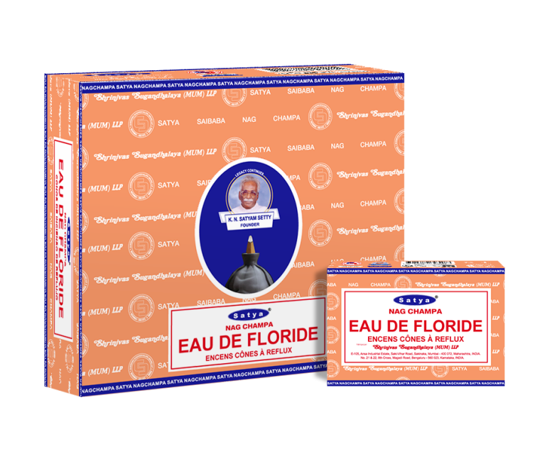 Cônes Backflow Satya Florida Water 12pcs chez Arabesk