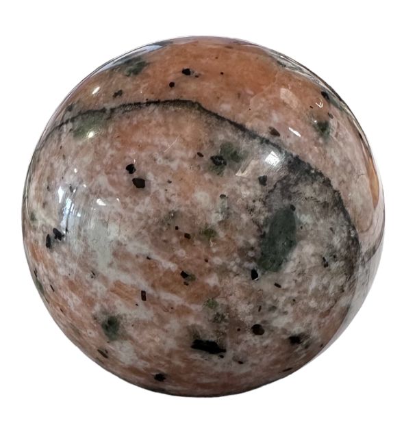 Sphère Calcite orange polie 790 grs