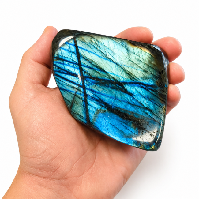 Bloc de Labradorite poli  0.490kg