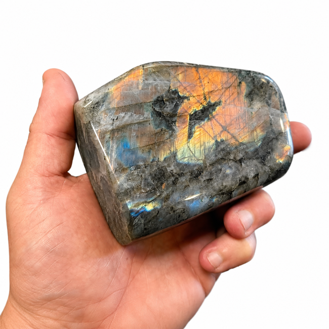 Bloc de Labradorite poli  0.620kg