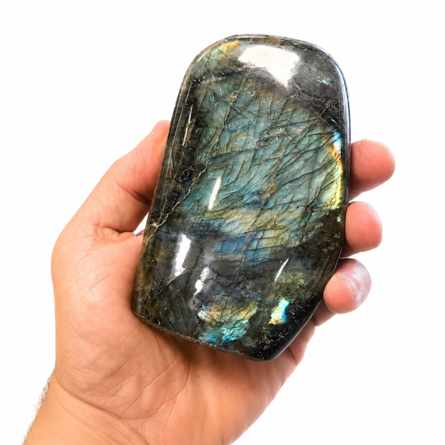 Bloc de Labradorite poli  0.650kg