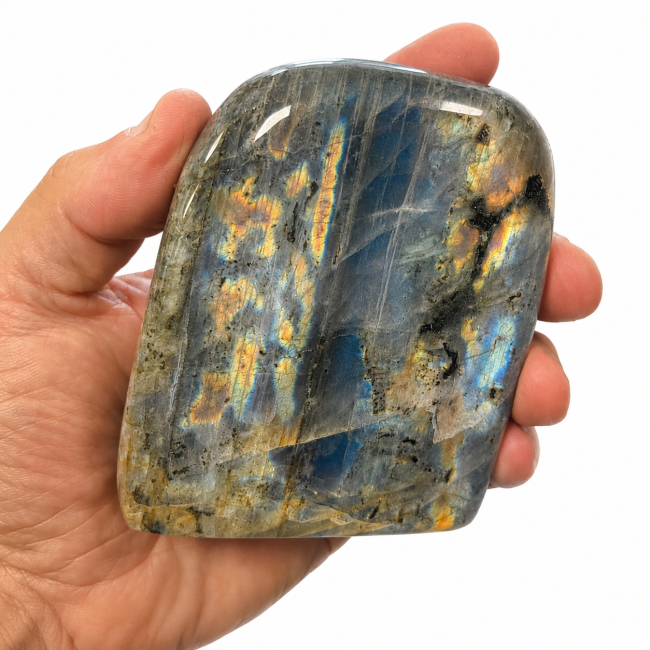 Bloc de Labradorite poli  0.650kg