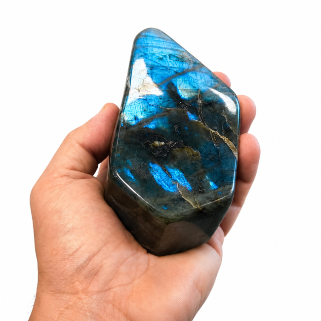 Bloc de Labradorite poli  0.650kg