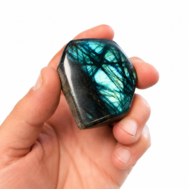 Bloc de Labradorite poli  0.90kg