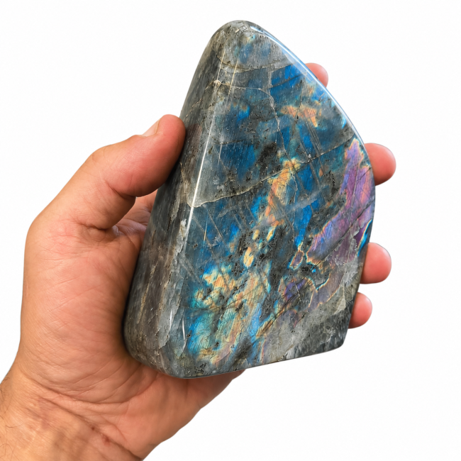 Bloc de Labradorite poli  0.930kg