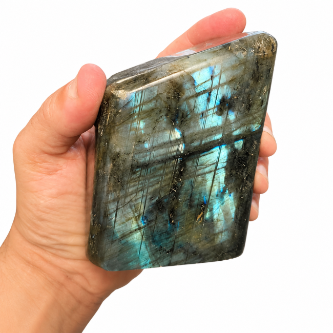 Bloc de Labradorite poli  0.950kg