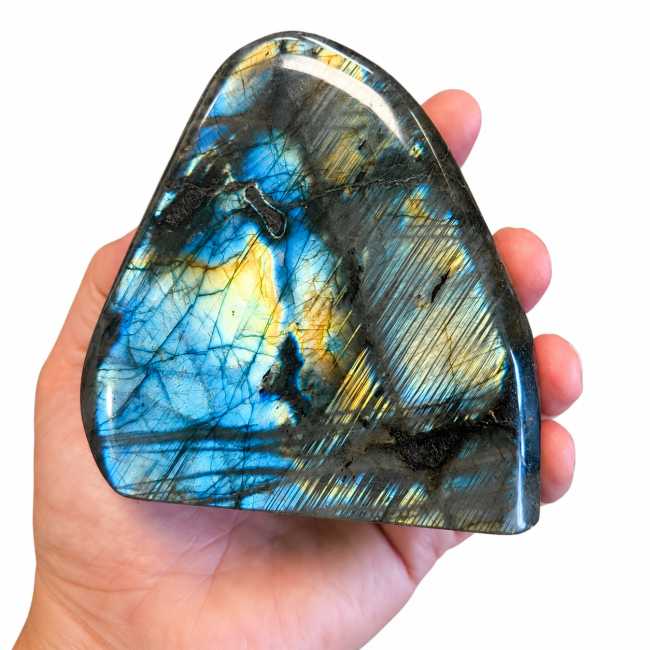 Bloc de Labradorite poli  0.970kg