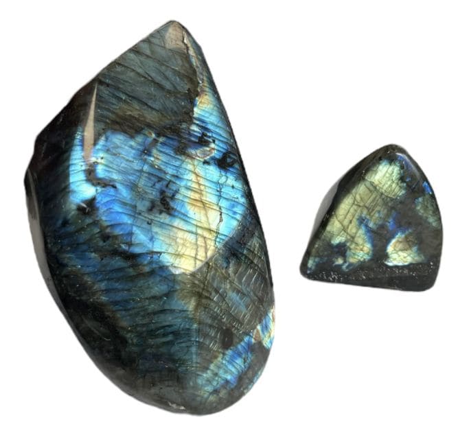 2 Blocs de Labradorite poli 1.447kg