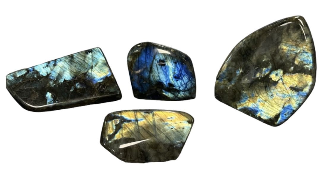 4 Blocs de Labradorite polis 2.126kg