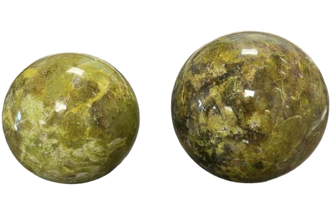 2 Sphères  Opale vertes 1.015 k