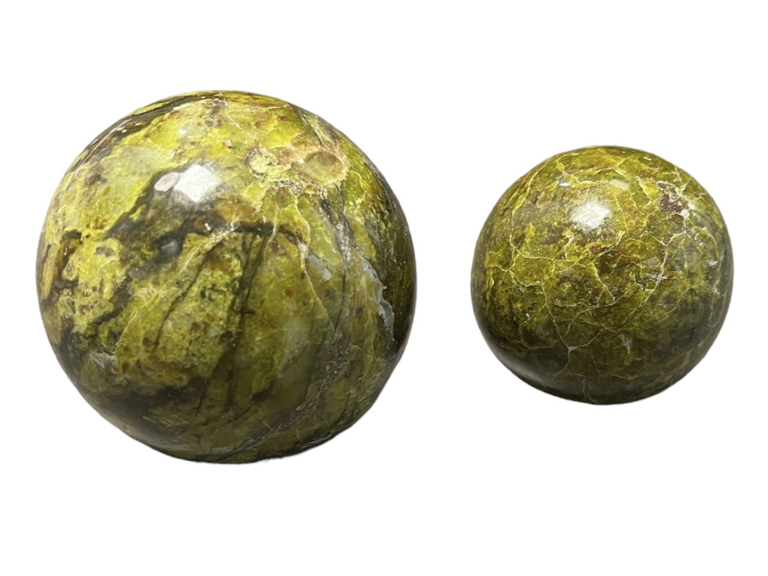 2 Sphères  Opale vertes 1.064 k