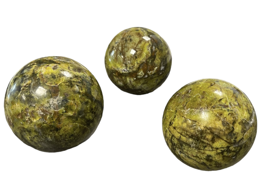 3 Sphères  Opale vertes 1.370 k