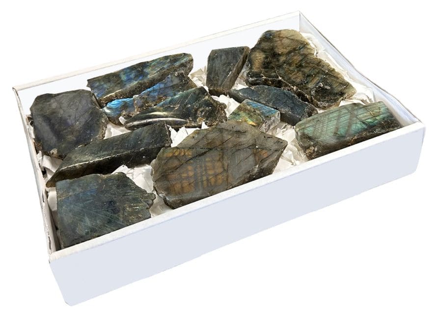 Pack de Labradorites polies un coté  1400g