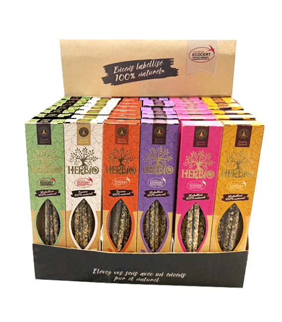 Encens Smudge Ecocert Herbio Presentoir 42 pcs chez Arabesk|fr