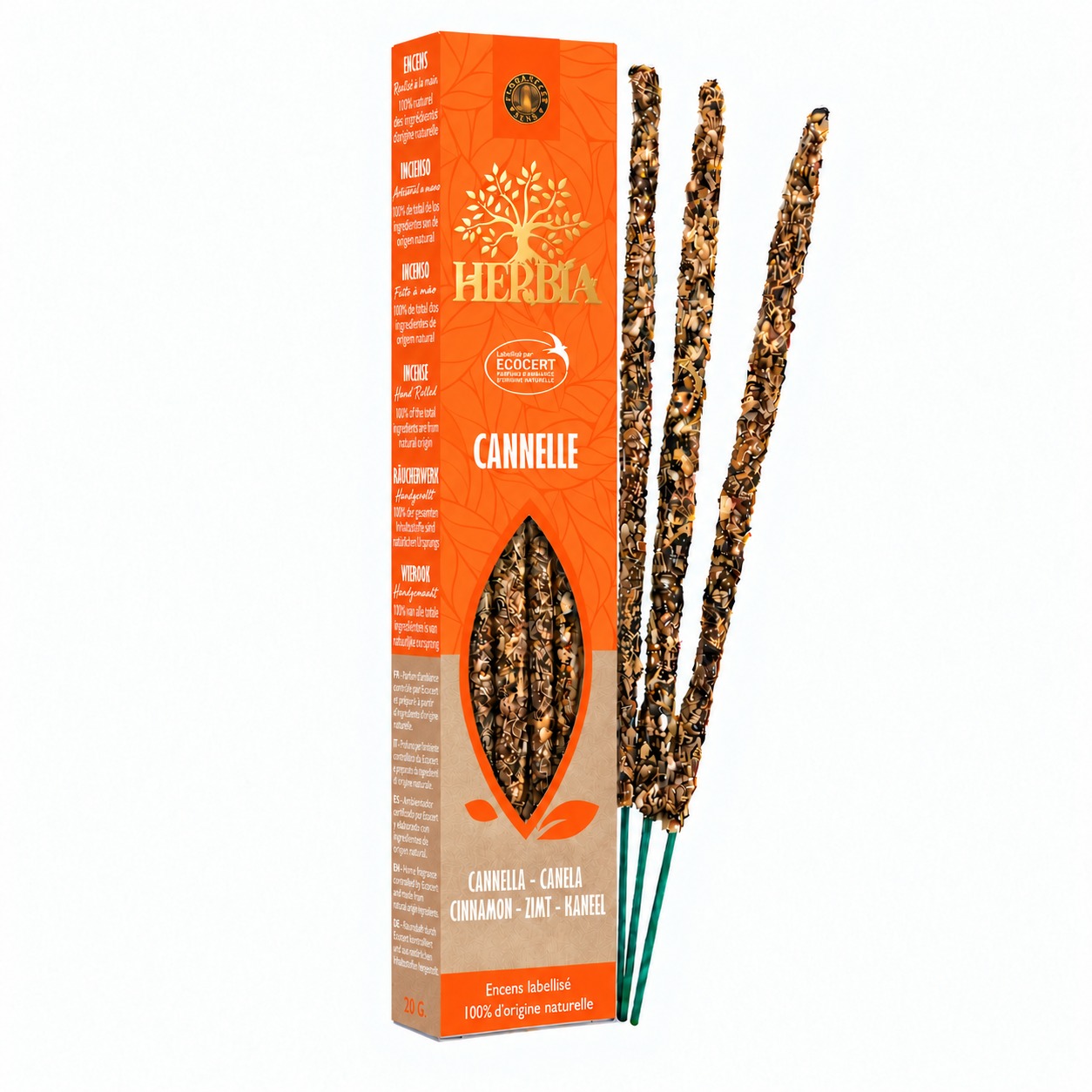 Encens Smudge Ecocert Herbia Cannelle 20g chez Arabesk