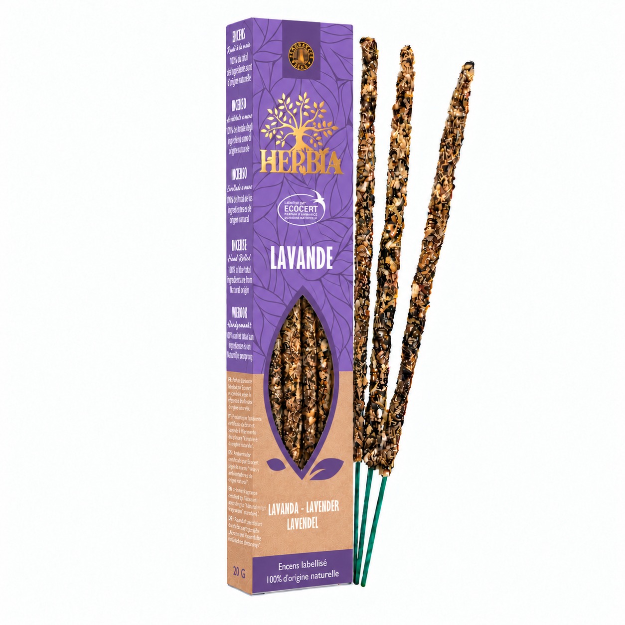 Encens Smudge Ecocert Herbia Lavande 20g chez Arabesk